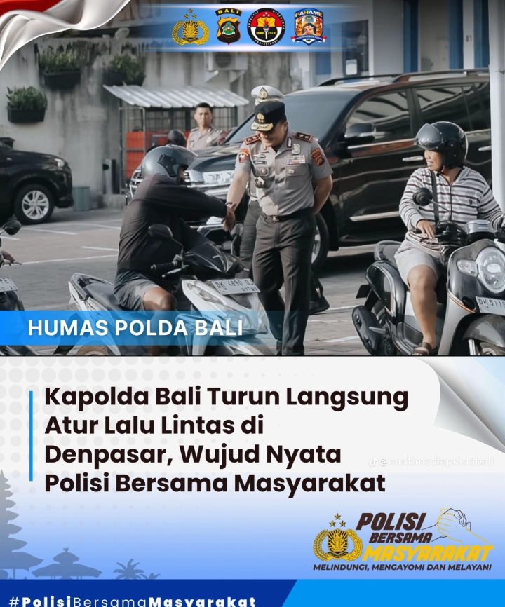 Kapolda Bali Turun Langsung Atur Lalu Lintas di Denpasar, Wujud Nyata Polisi Bersama Masyarakat