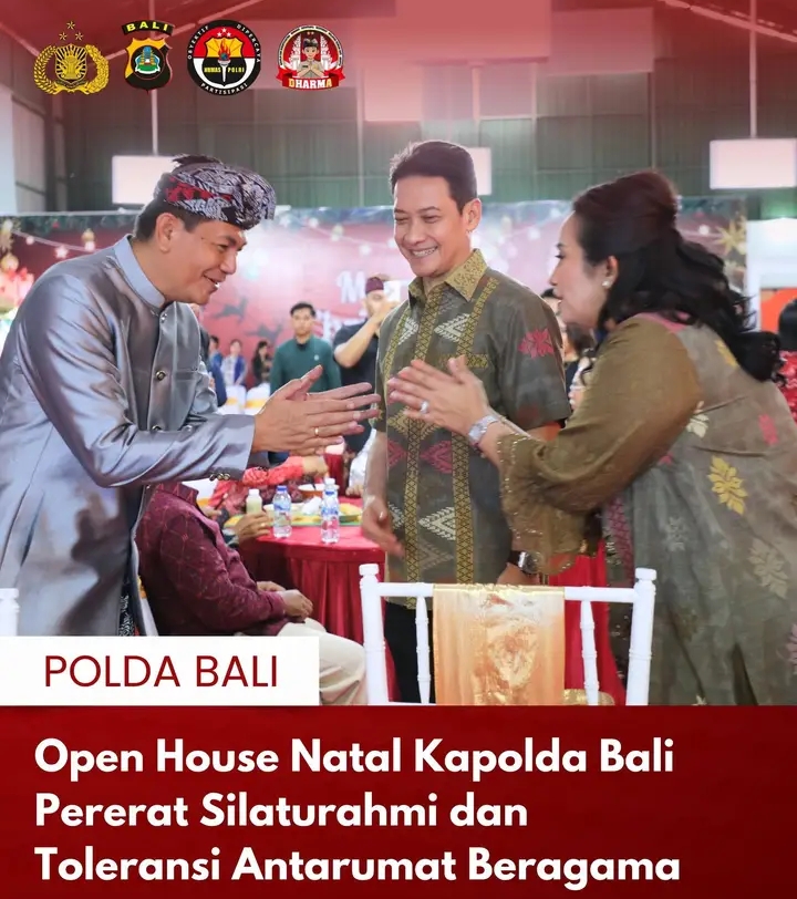 Open House Natal Kapolda Bali Pererat Silaturahmi dan Toleransi Antarumat Beragama