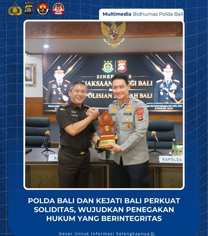 Polda Bali dan Kejati Bali Perkuat Soliditas, Wujudkan Penegakan Hukum yang Berintegritas